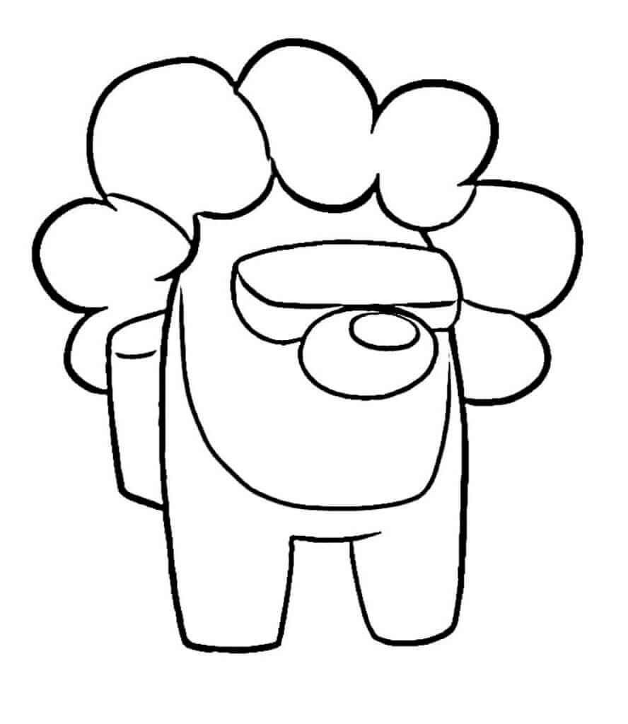 Dibujo de Precioso Among Us 1 para Colorear