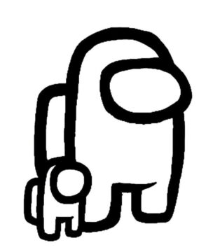 Dibujo de Sencillo Among Us para Colorear
