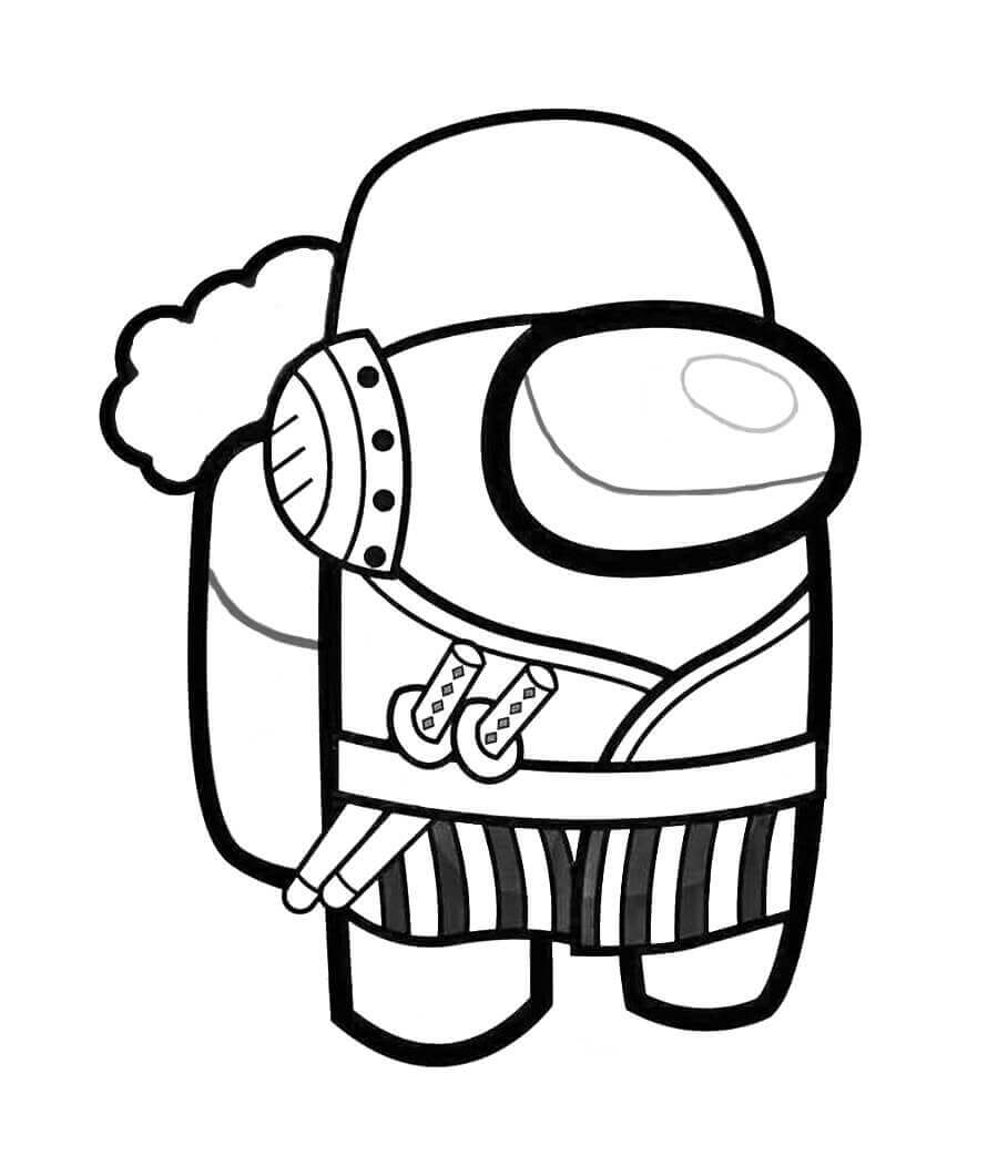 Dibujo de Usopp Among Us para Colorear
