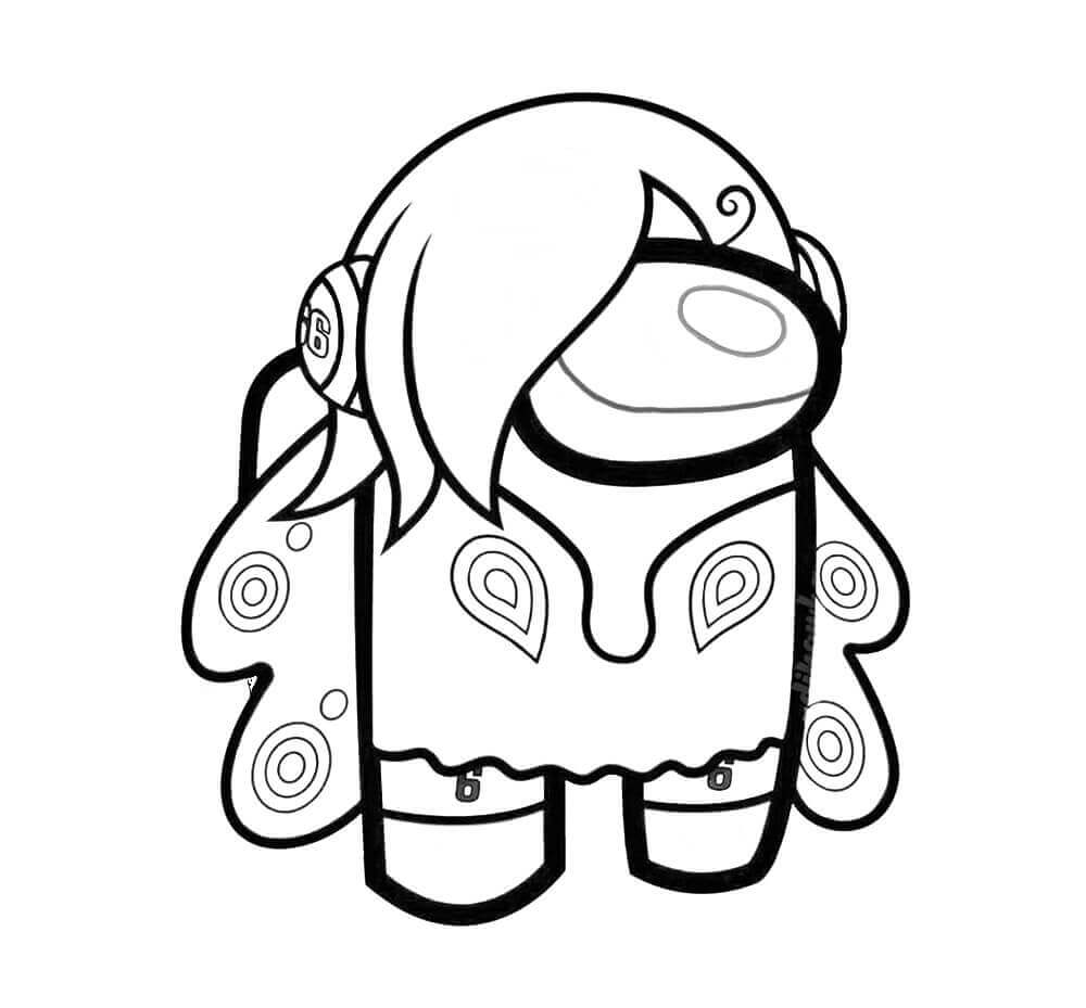 Dibujo de Vinsmoke Reiju Among Us para Colorear