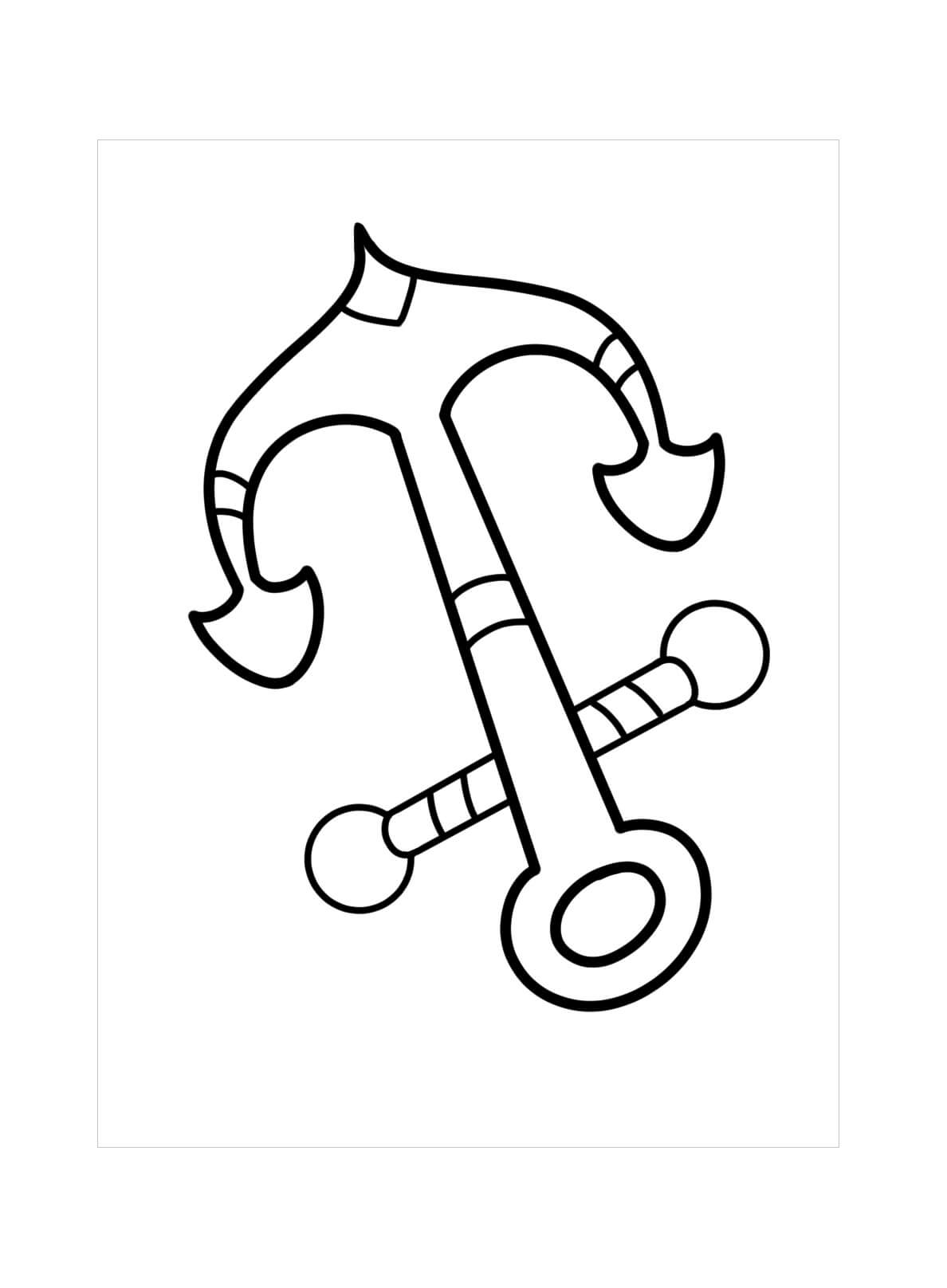 Dibujo de Adorable Ancla para Colorear