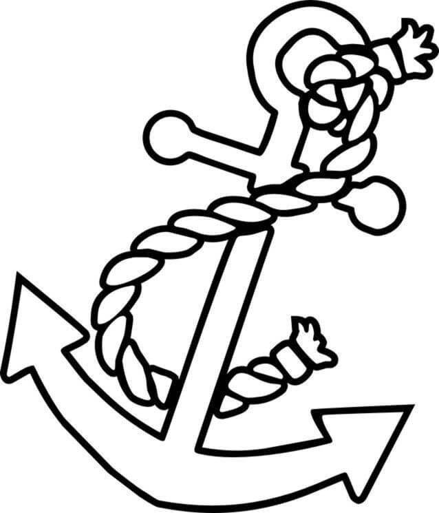 Dibujo de Ancla Bsica para Colorear