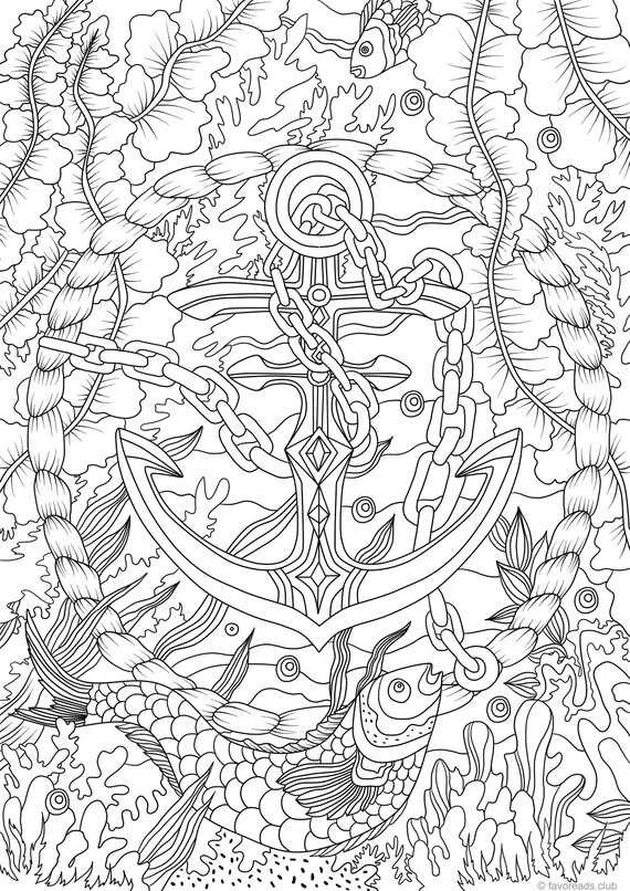 Dibujo de Buen Ancla para Colorear