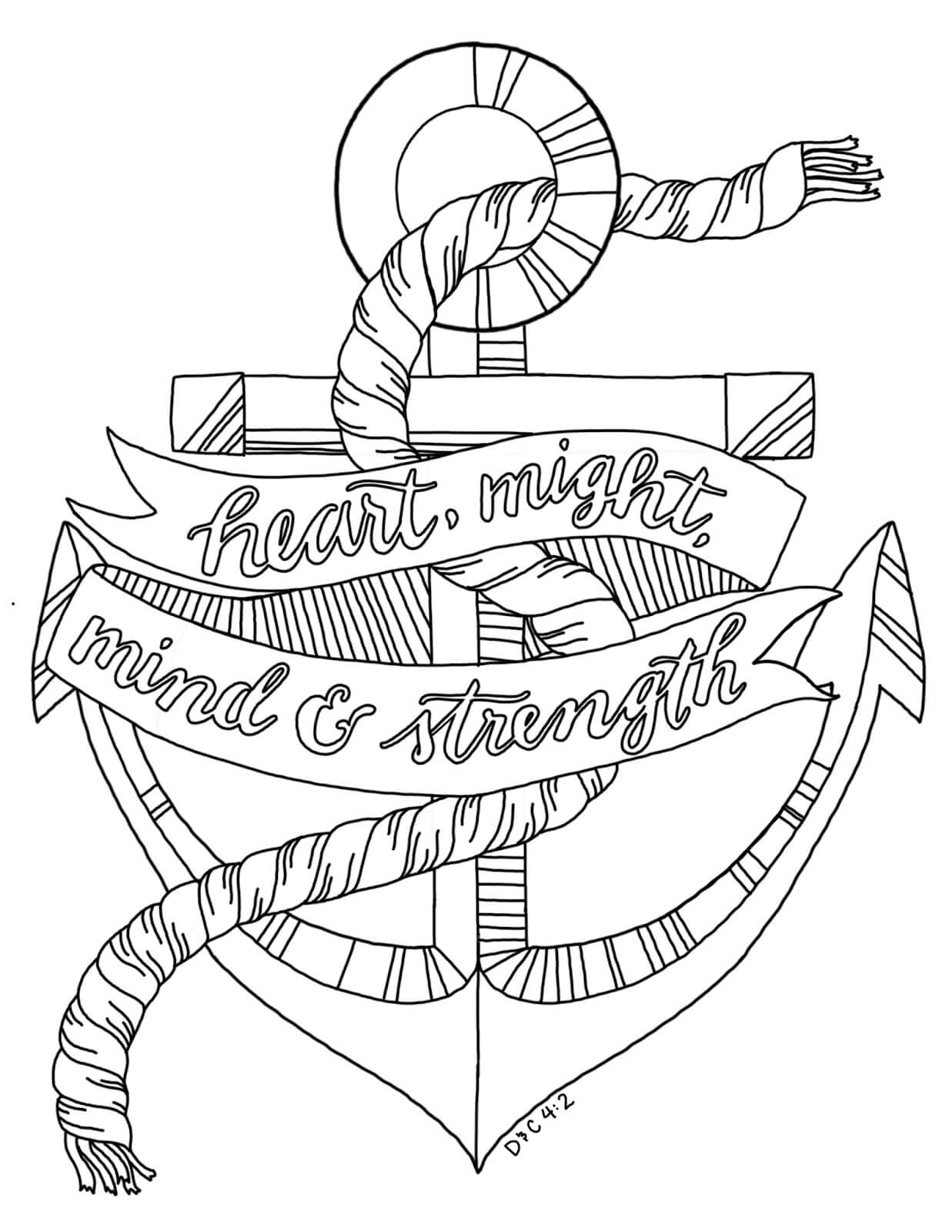 Dibujo de Imgenes Libres de Ancla para Colorear