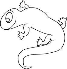 Dibujo de Lagarto Fcil para Colorear