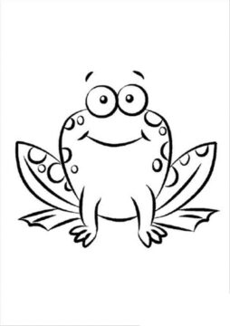 Dibujo de Rana Sonriendo para Colorear