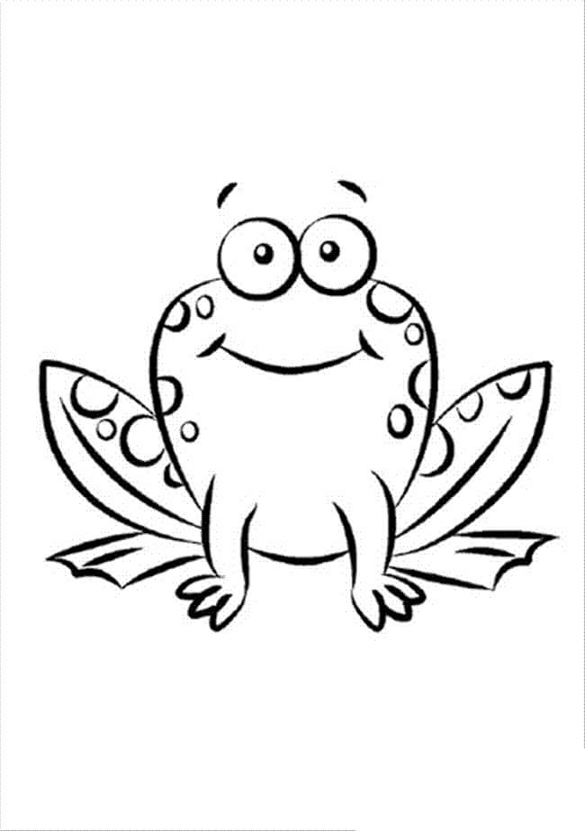 Dibujo de Rana Sonriendo para Colorear