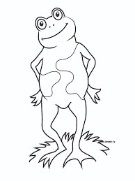 Dibujo de Rana de Pie para Colorear