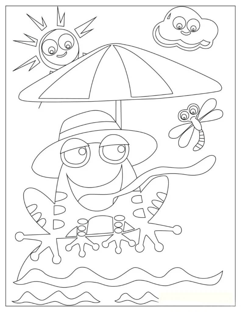 Dibujo de Reptiles y Anfibios para Colorear