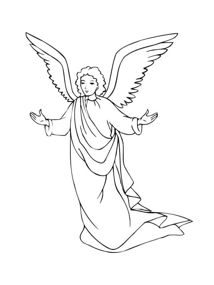 Dibujo de Ángel Asombroso para Colorear