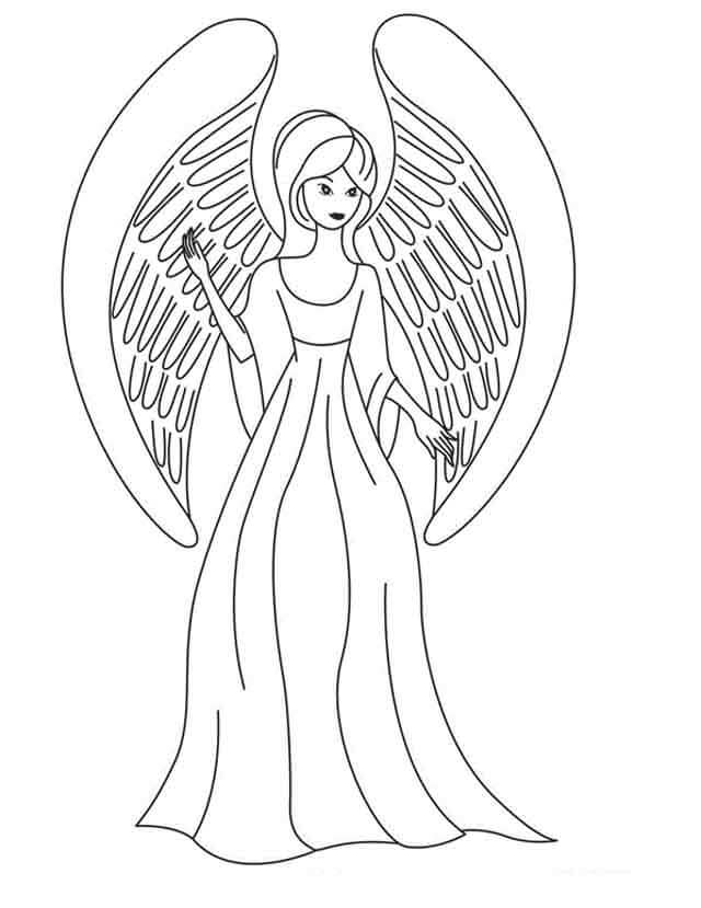 Dibujo de Ángel básico para Colorear