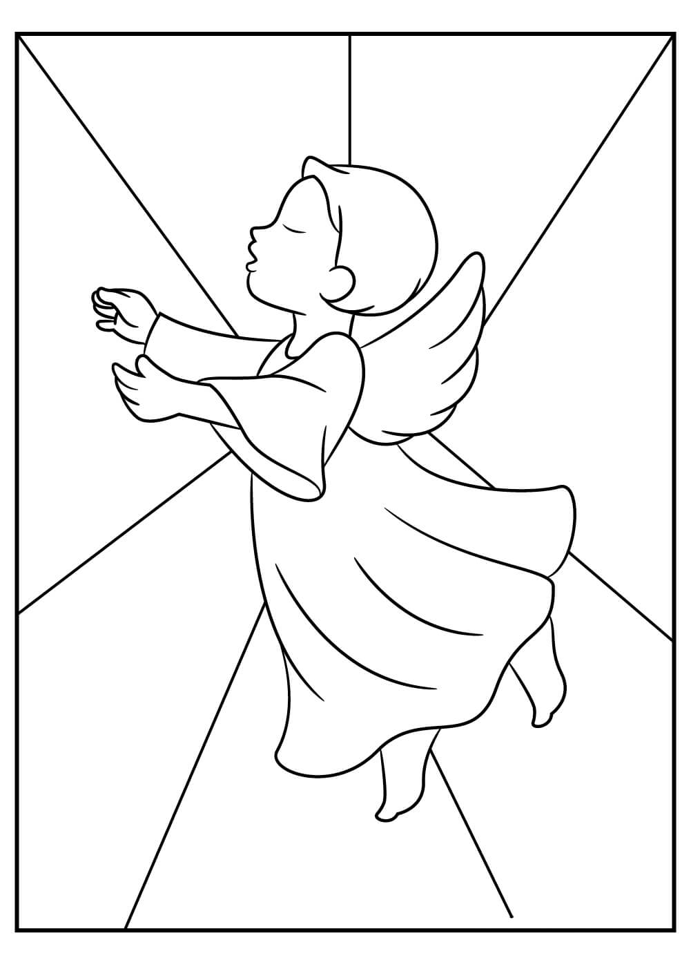 Dibujo de Ángel bebé para Colorear