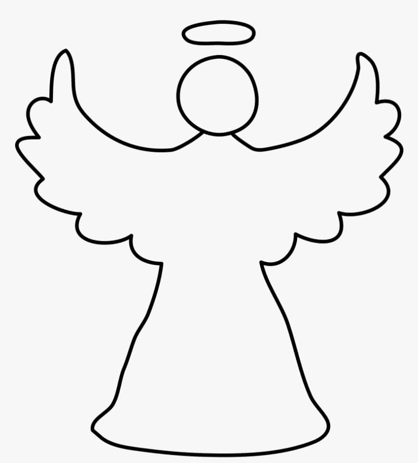 Dibujo de Ángel fácil para Colorear