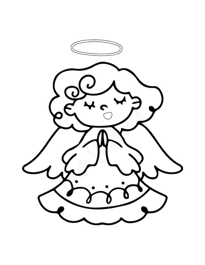 Dibujo de Ángel imágenes Gratis para Colorear