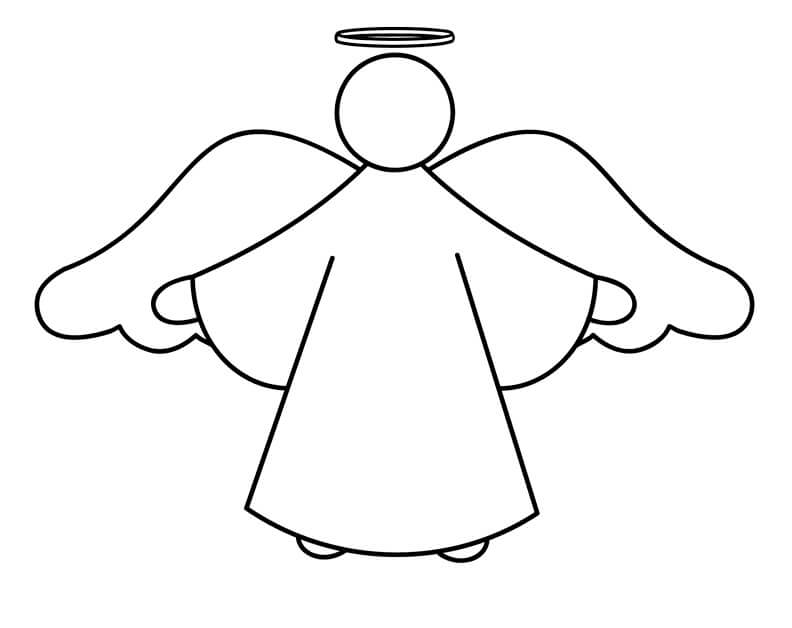 Dibujo de Ángel Libre para Colorear