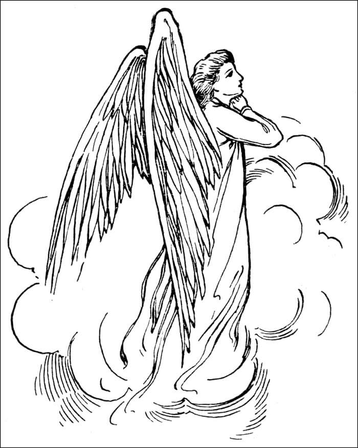 Dibujo de Ángel Perfecta para Colorear
