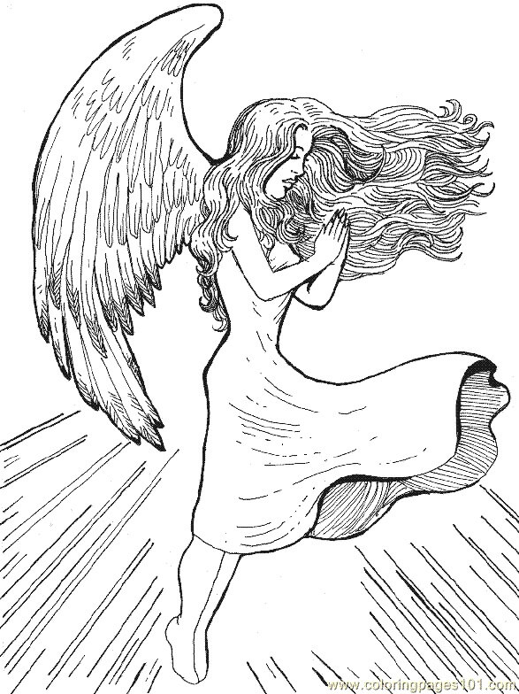 Dibujo de Buen ángel para Colorear