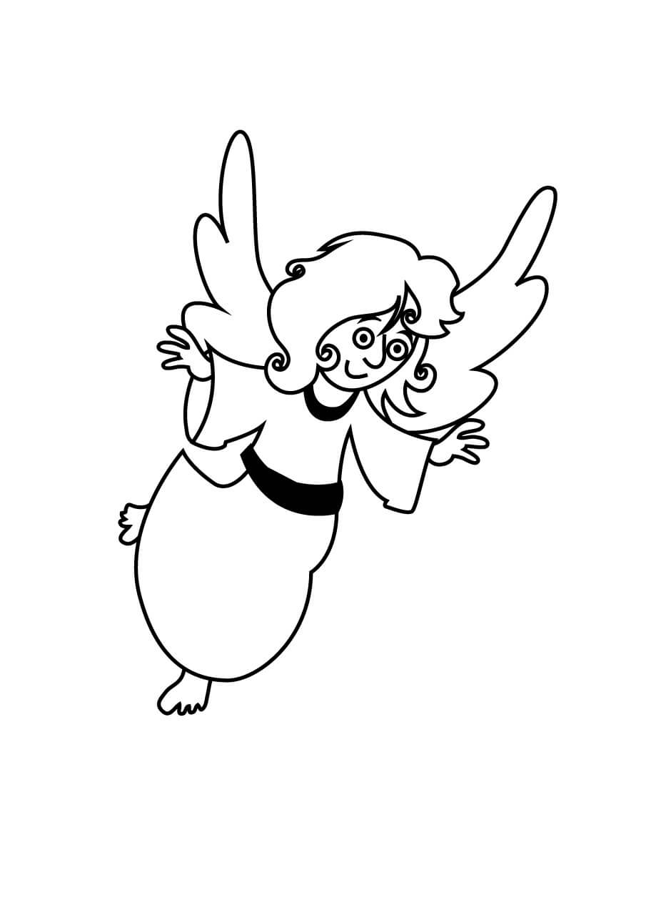 Dibujo de Gran ángel para Colorear