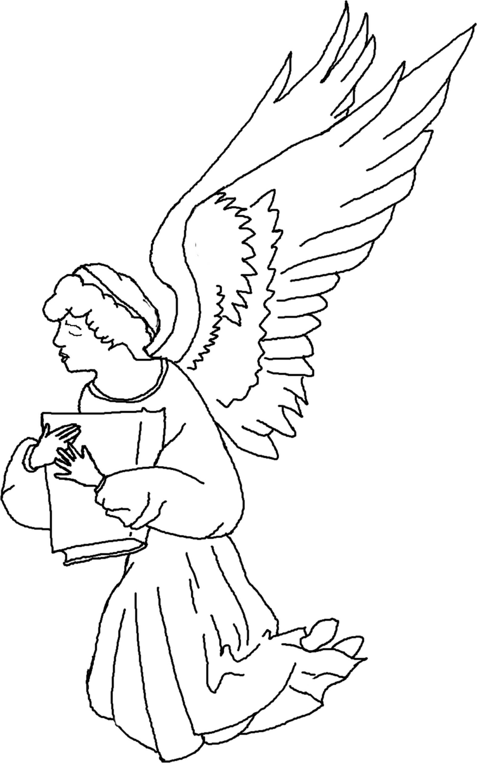 Dibujo de Libro de Explotaci N de ángel para Colorear