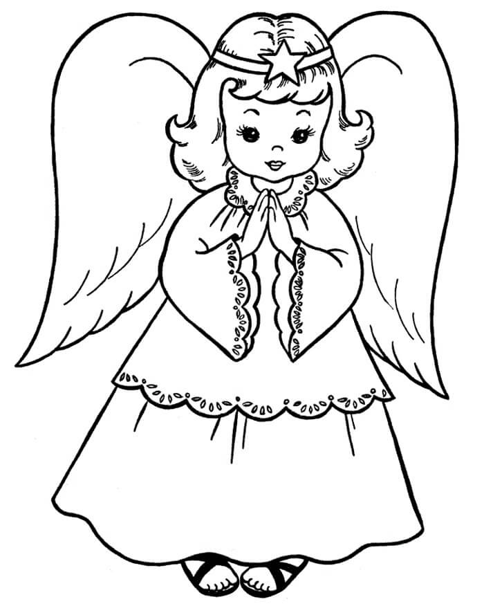 Dibujo de Linda ángel para Colorear