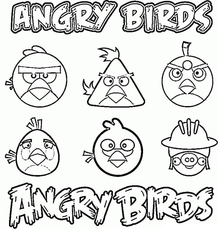 Dibujo de Angry Birds básicos para Colorear