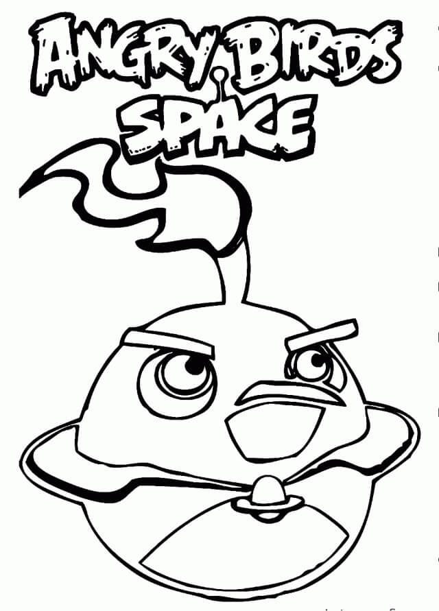 Dibujo de Angry Birds Espacio para Colorear