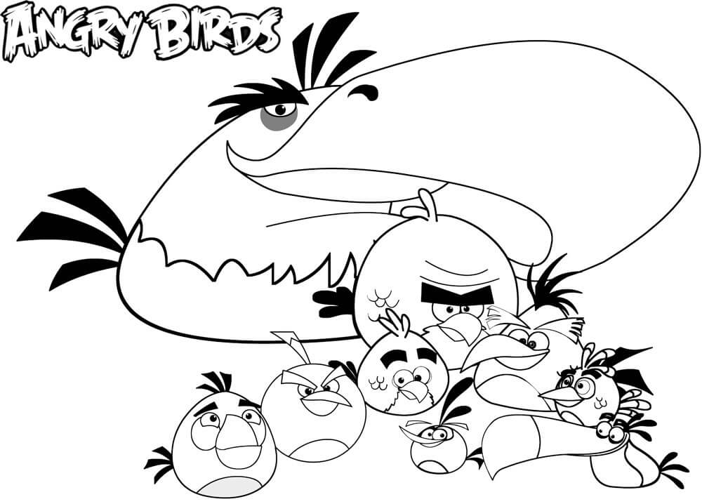 Dibujo de Angry Birds Perfectos para Colorear