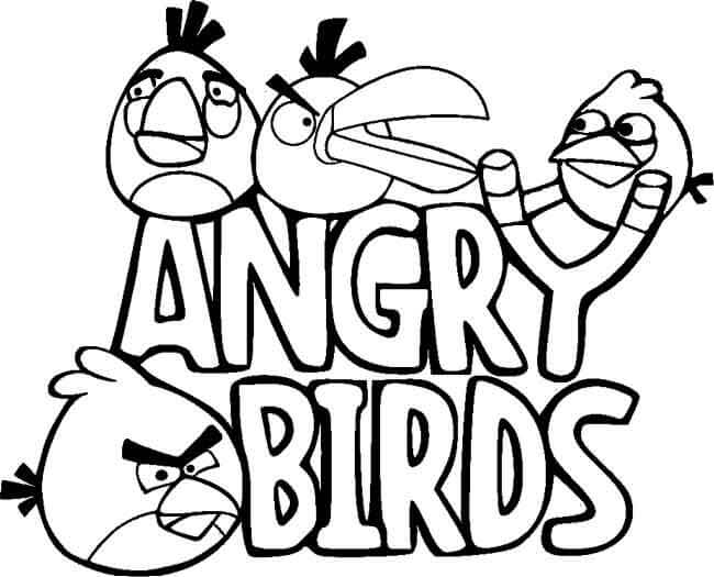 Dibujo de Bonitos Angry Birds para Colorear