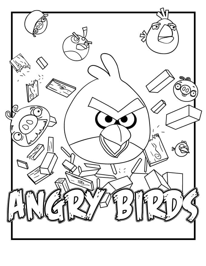Dibujo de Buenos Angry Birds para Colorear