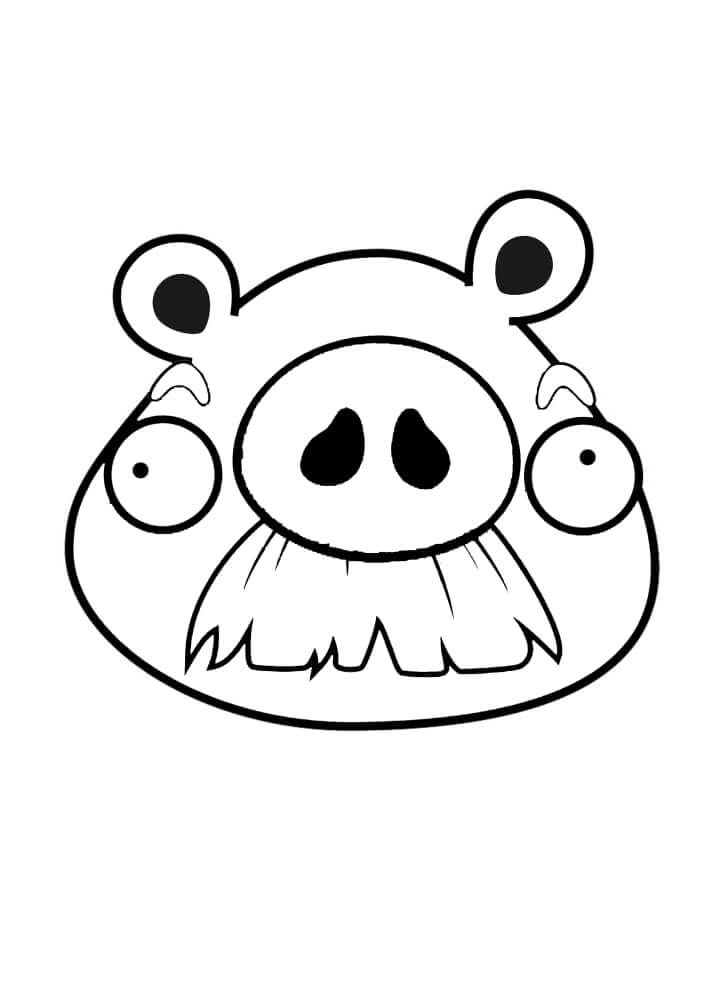 Dibujo de Capataz de Cerdo de Angry Birds para Colorear