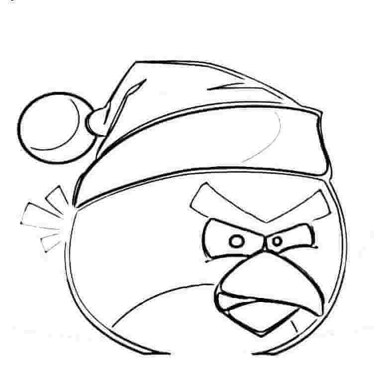 Dibujo de Dibujar pájaros Rojos en Navidad para Colorear