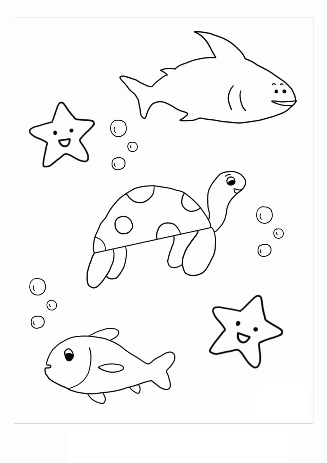 Dibujo de Beb Animal Marino para Colorear