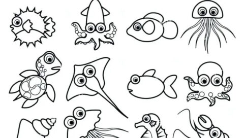 Dibujo de Las Criaturas Marinas Ms Lindas para Colorear