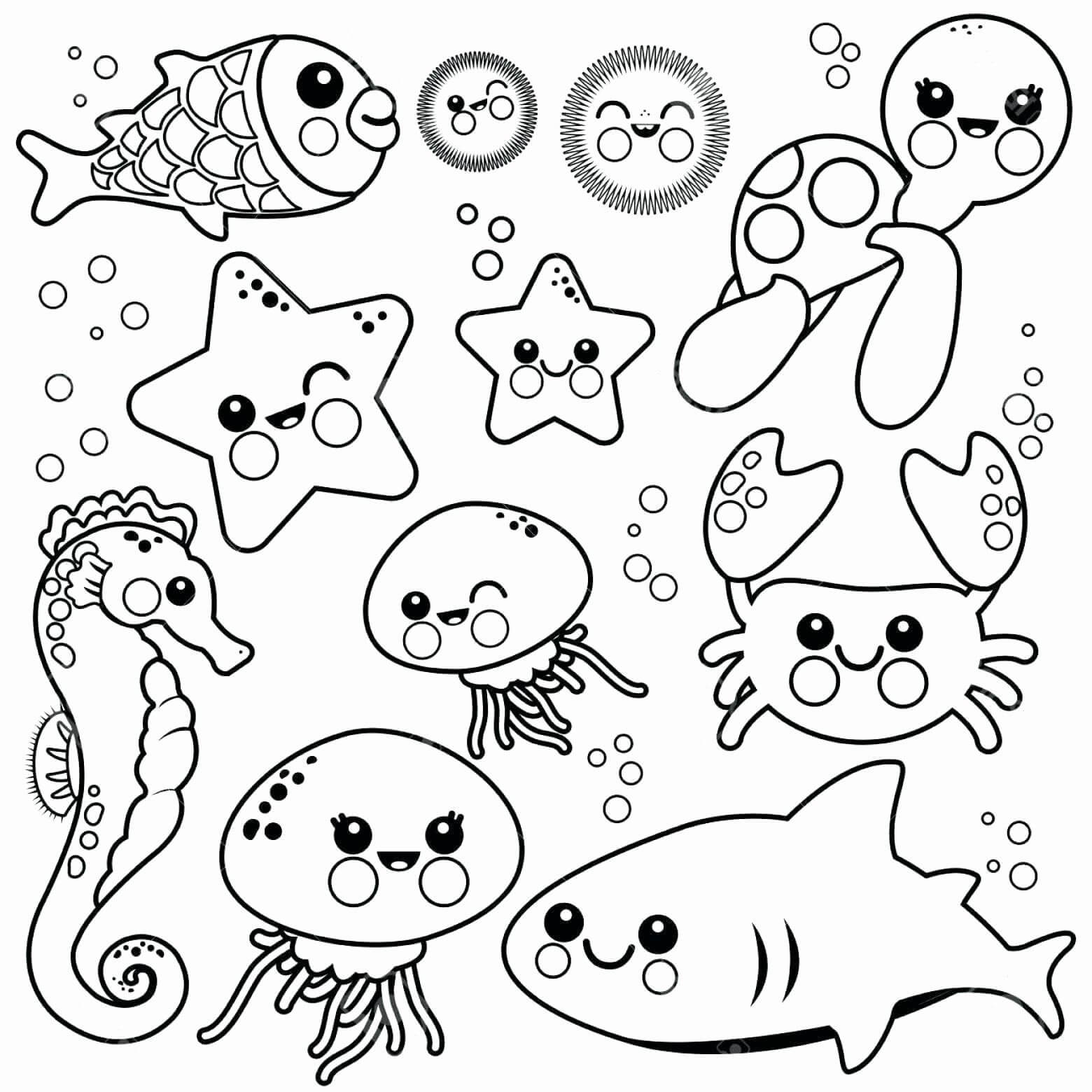 Dibujo de Lindo Animal Marino para Colorear