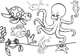 Dibujo de Animales Marinos para Colorear