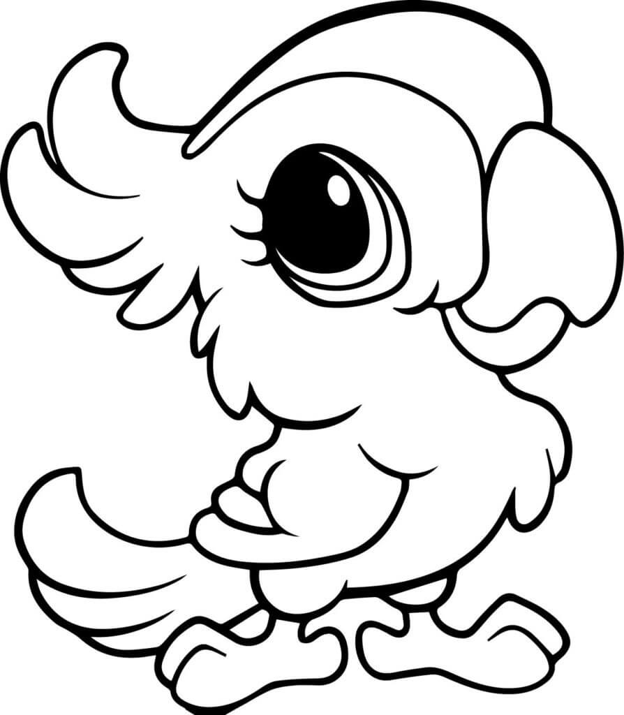 Dibujo de Loro para Colorear