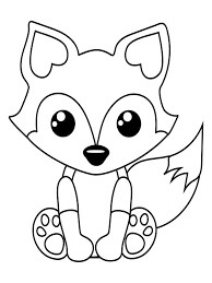 Dibujo de Zorro bebé para Colorear