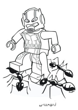 Dibujo de Hombre Hormiga Lego para Colorear
