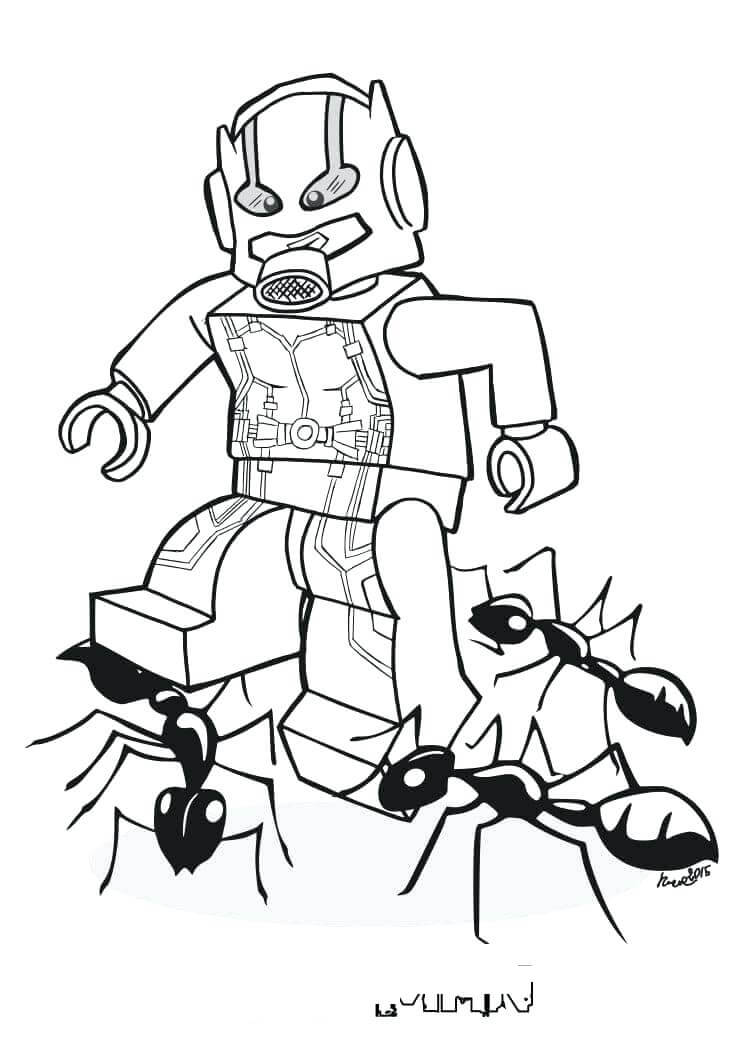 Dibujo de Hombre Hormiga Lego para Colorear