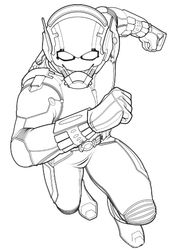 Dibujo de Ejecutando Hombre Hormiga para Colorear