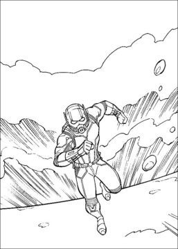 Dibujo de Hombre Hormiga Corriendo para Colorear