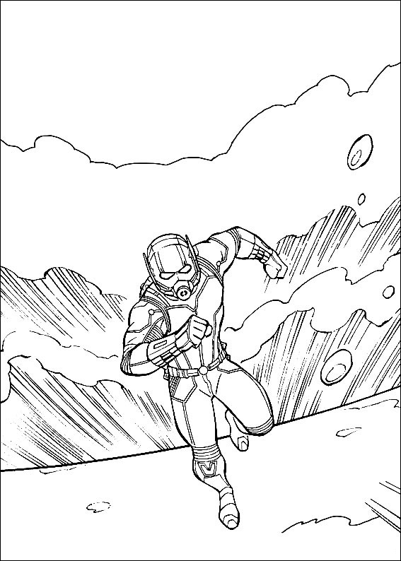 Dibujo de Hombre Hormiga Corriendo para Colorear