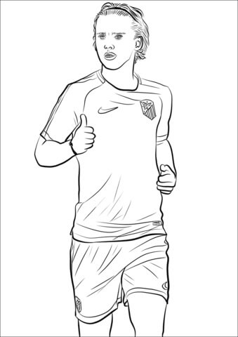 Dibujo de Antoine Griezmann Me Gusta para Colorear