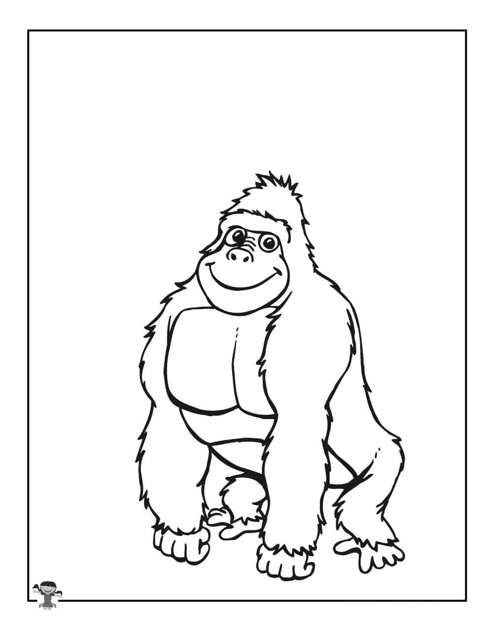 Dibujo de Buen Simio para Colorear