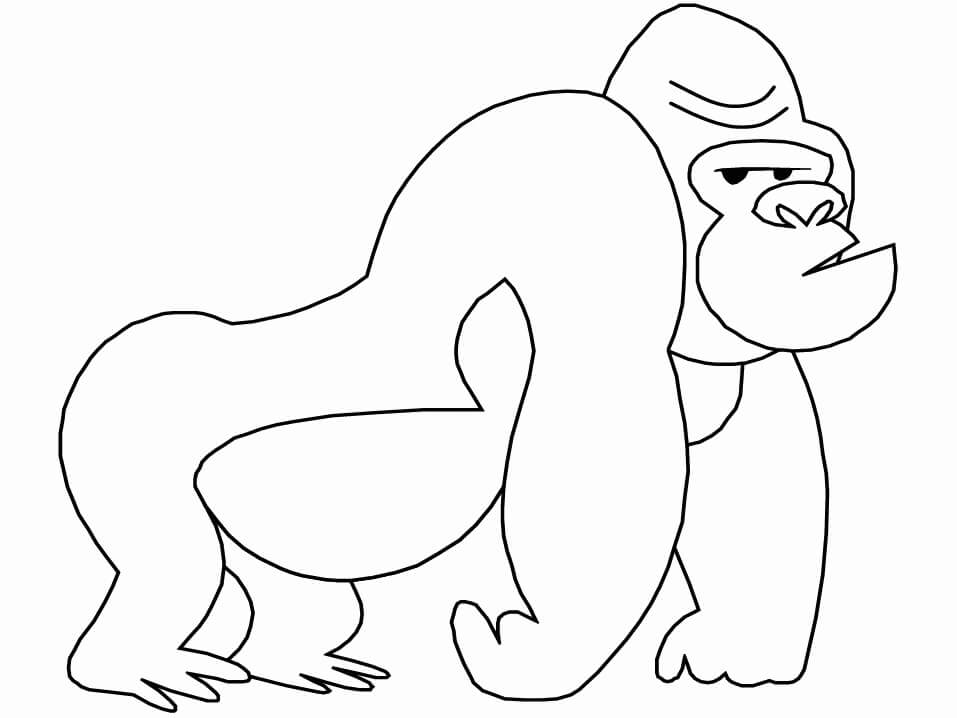 Dibujo de Simio Fcil para Colorear