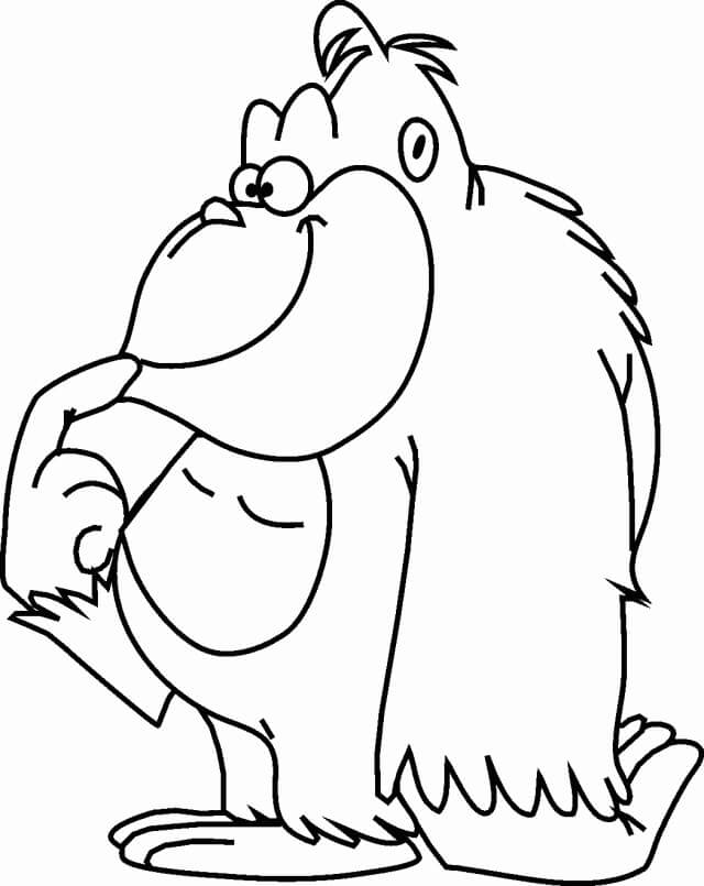 Dibujo de Simio Lindo para Colorear
