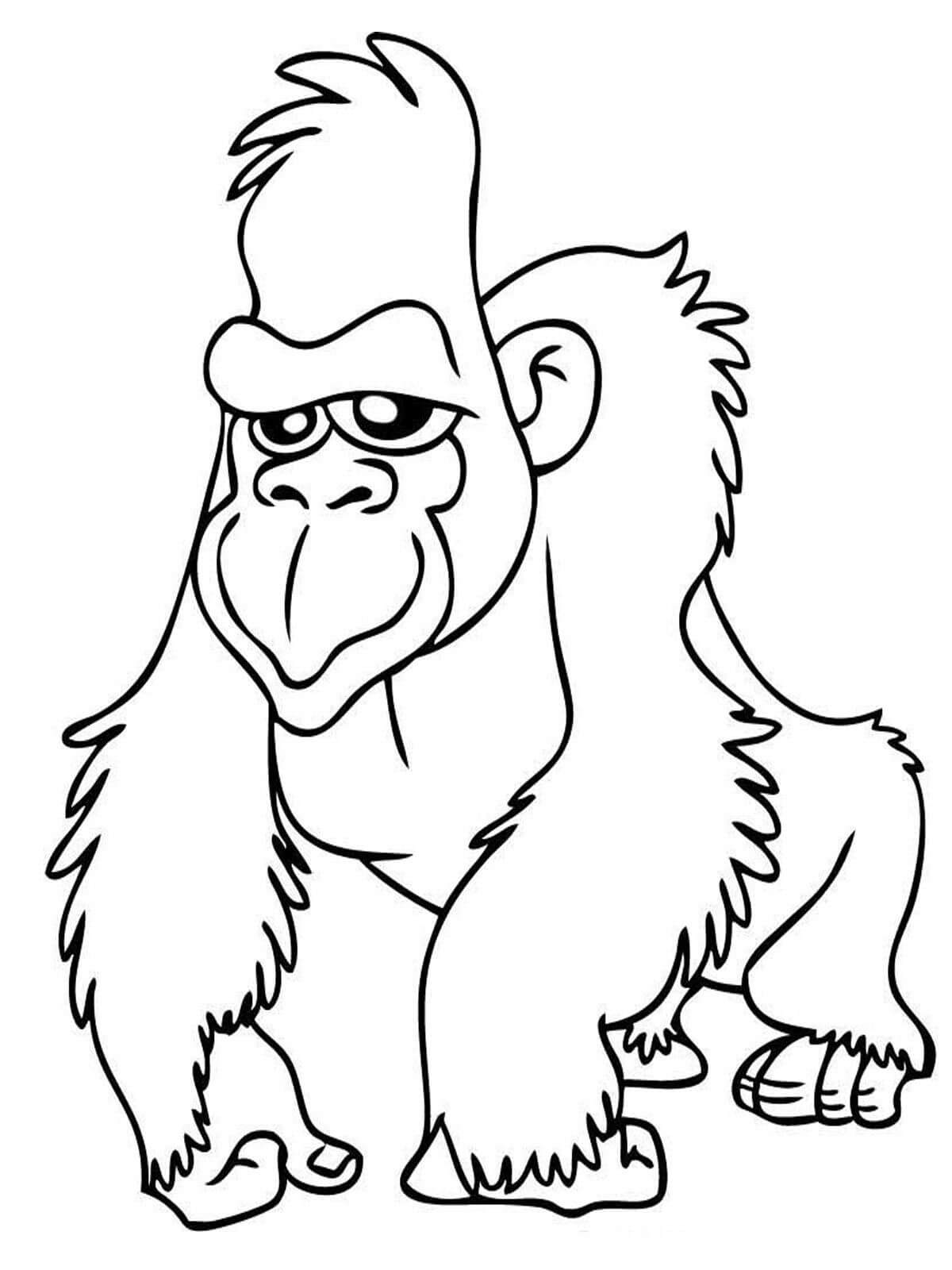 Dibujo de Simios Sonrientes para Colorear