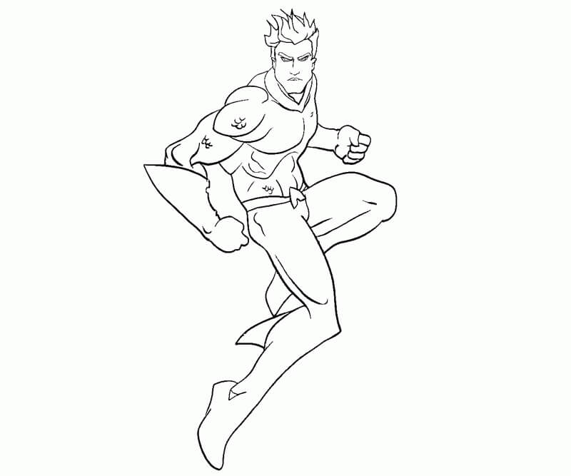 Dibujo de Agradable Aquaman para Colorear