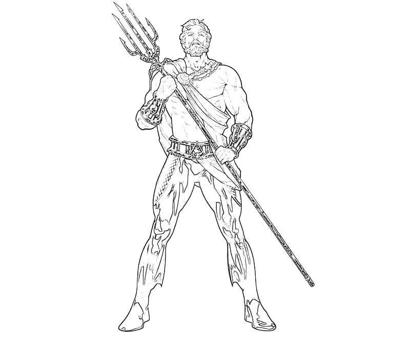 Dibujo de Aquaman Simple para Colorear