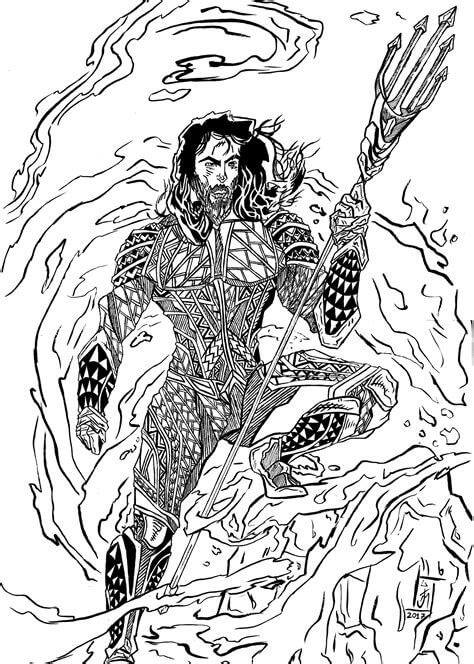 Dibujo de Aquaman Es para Adultos para Colorear